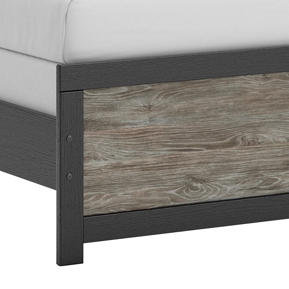 Ashley Broachmyn Queen Bookcase Bed in Black and Gray, , large