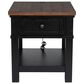 Ashley Wildenauer End Table in Warm Satin Black and Brown, , large