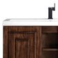 James Martin Vanities Alicante 39.5" Single Bathroom Vanity in Mid Century Acacia and Matte Black with 5 cm White Glossy Resin Top and Rectangular Sink, , large