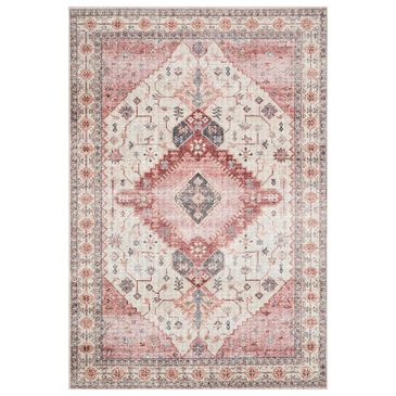 Loloi Skye SKY-02 5" x 7"6" Ivory and Berry Area Rug, , large