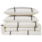 Pem America Truly Soft Windowpane 3-Piece King Duvet Set in Ivory and Black, , large