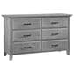 Oxford Baby Willowbrook 6 Drawer Dresser in Graphite Gray, , large