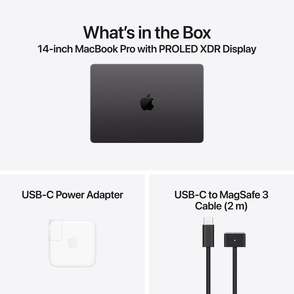 Apple MacBook Pro 14-inch with PROLED XDR display - M5 Pro chip - 18-core CPU - 20-core GPU - 48GB - 1TB SSD - Space Black (Latest Model) (Pre-Order), , large