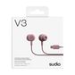 Sudio V3 Wired Earbuds in Pink, , large
