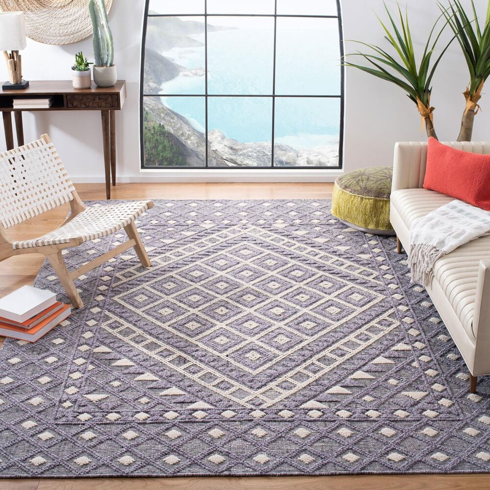 Safavieh Lavar Kerman Lvk620a Cream / Navy Rug 9' x 12