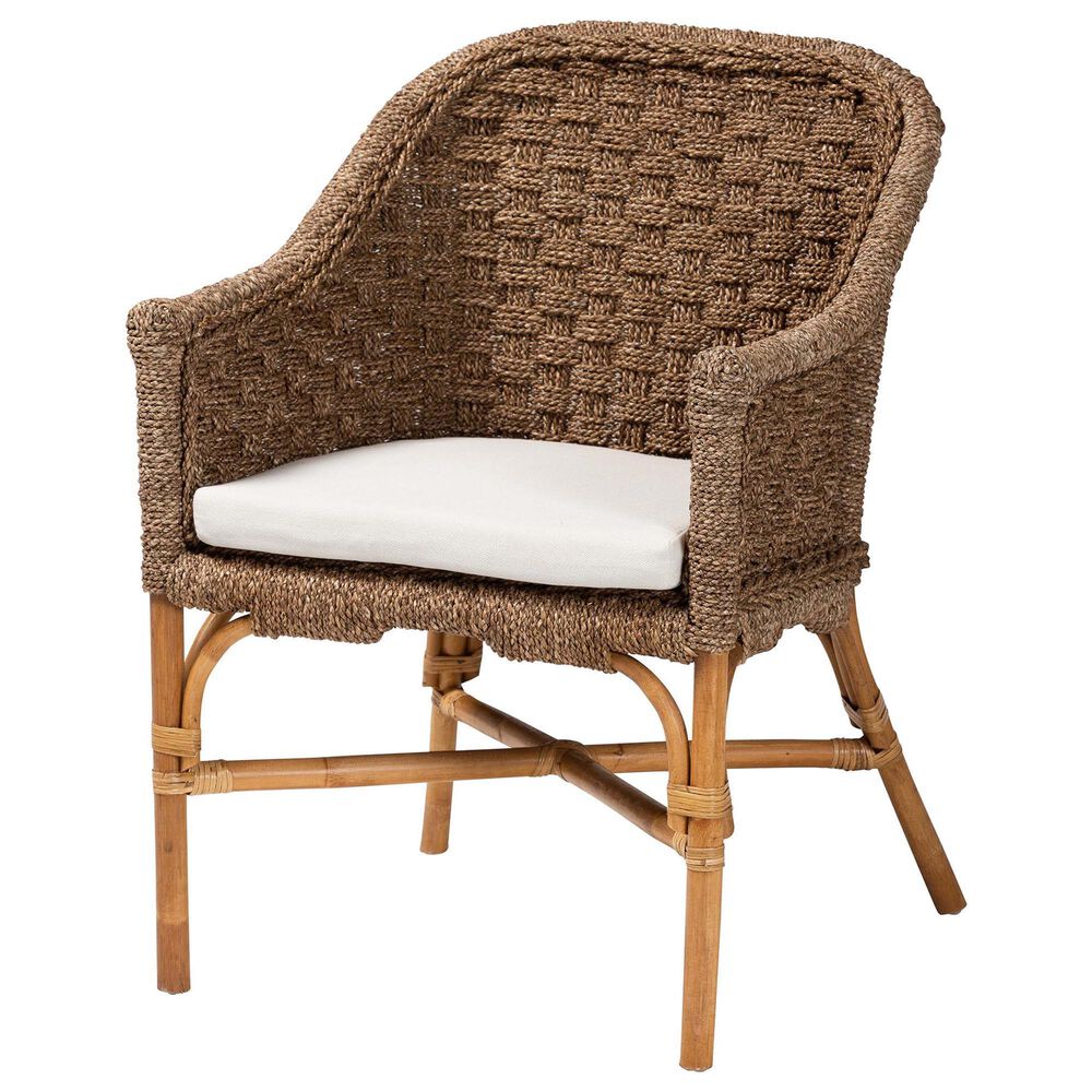Baxton Studio Luis Arm Chair in Natural, , large