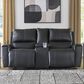 Ashley Glossmore Manual Reclining Loveseat in Black, , large