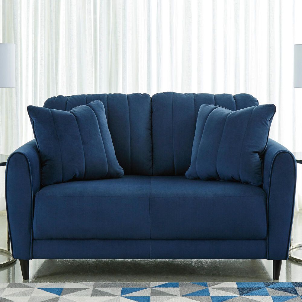 Signature Design by Ashley Enderlin Loveseat in Ink Velvet, , large
