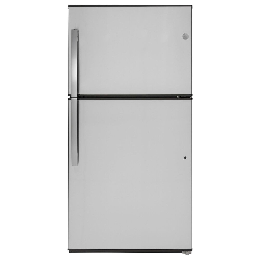 GE Appliances 21.1 Cu. Ft. Top Freezer Refrigerator with in Stainless Steel, , large