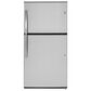 GE Appliances 21.1 Cu. Ft. Top Freezer Refrigerator with in Stainless Steel, , large