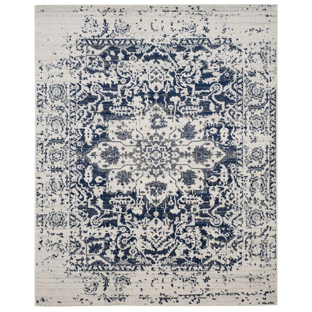 Safavieh Madison MAD603D-9 9" x 12" Cream/Navy Area Rug, , large