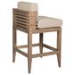 Armen Living Vivid Patio Bar Stool with Taupe Cushion in Brown, , large