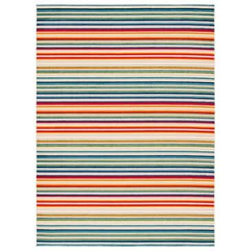 Safavieh Cabana CBN323A 6"7" x 9" Ivory and Green Indoor/Outdoor Area Performance Rug, , large
