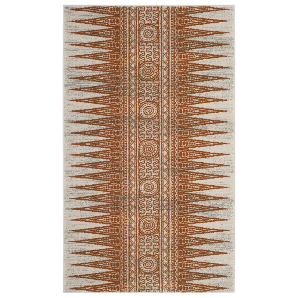 Safavieh Evoke EVK226S 3" x 5" Ivory and Orange Area Rug, , large