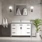 Lexora Home Ziva 48" Single Bathroom Vanity in White with 2 cm White Quartz Top and Rectangular Sink, , large