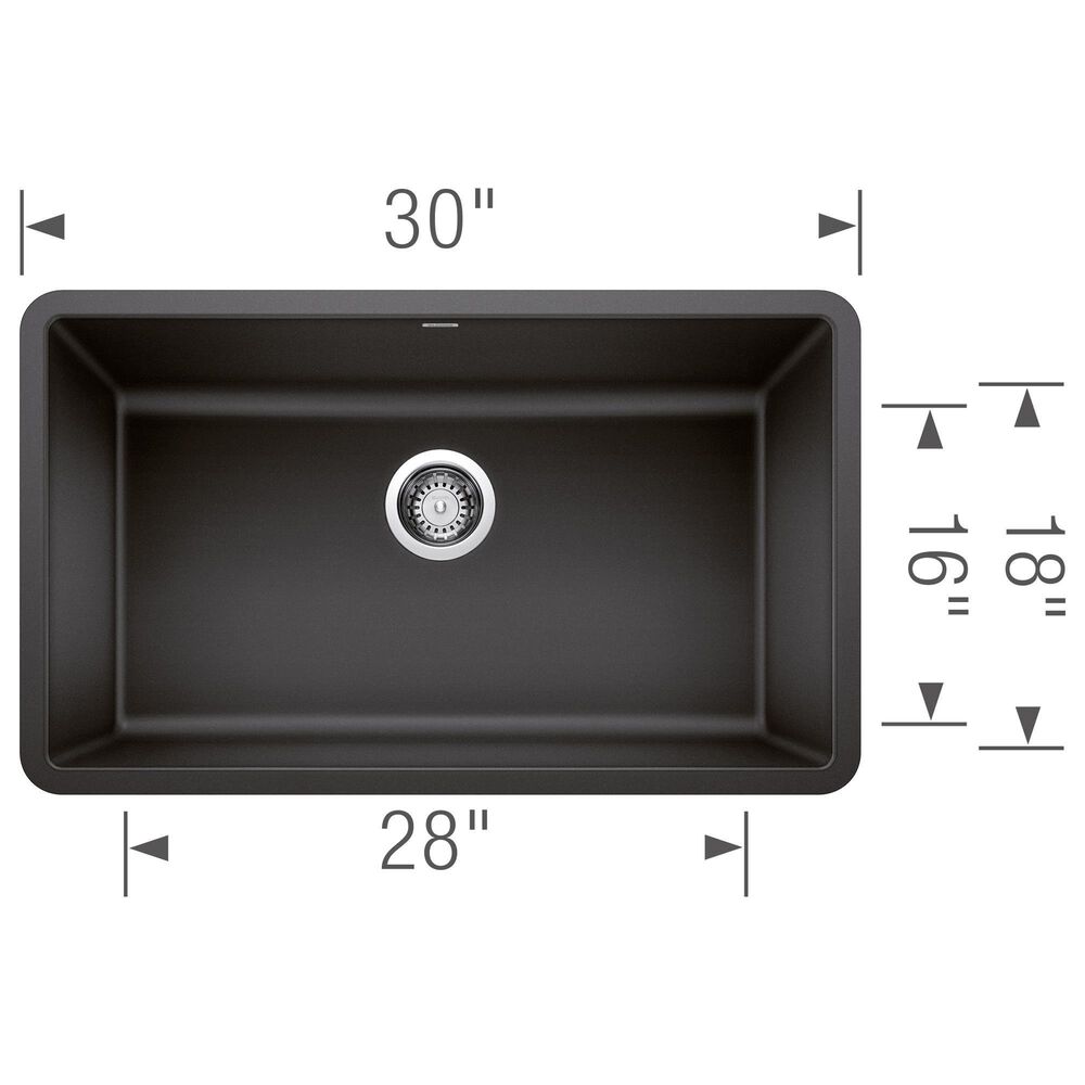 Blanco Precis 30&quot; Single Bowl Kitchen Sink in Anthracite, , large