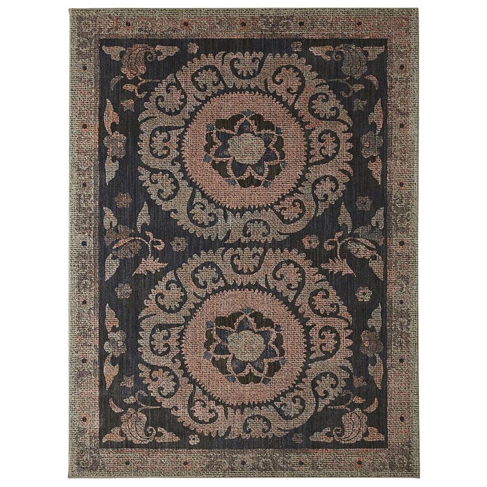 Mohawk Studio Suzani 91325-50102 5'3" x 7'10" Sapphire Blue and Purple Area Rug, , large