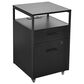 Rta Products Llc Modern Rolling File Cabinet with USB Charging Ports and Power Outlet in Black, , large