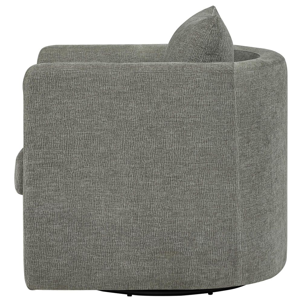 Hearth and Haven Sutton Swivel Chair in Gray, , large