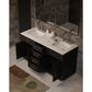 Lexora Home Abbey 60" Double Bathroom Vanity in Black Oak with 2 cm White Carrara Marble Top and Rectangular Sinks, , large