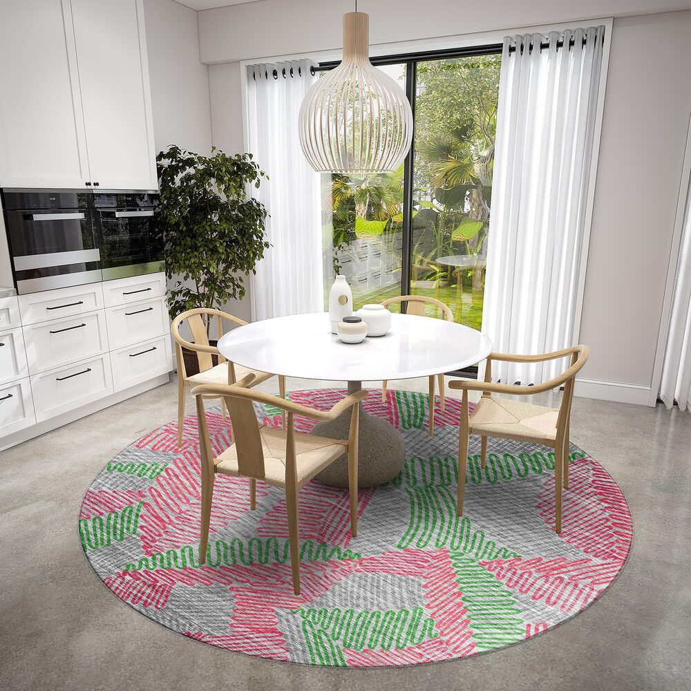 Dalyn Rug Company Sedona 4&#39; Round Fruity Indoor/Outdoor Area Performance Rug, , large