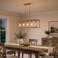 Vaxcel Pratt 5-Light Linear Chandelier in Satin Nickel and Light Oak, , large
