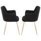 Lumisource Andrew Dining Chair in Black/Gold (Set of 2), , large