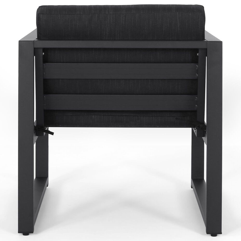 Hearth and Haven Navan 4-Piece Patio Conversation Set with Black Cushion in Dark Gray, , large