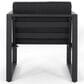 Hearth and Haven Navan 4-Piece Patio Conversation Set with Black Cushion in Dark Gray, , large