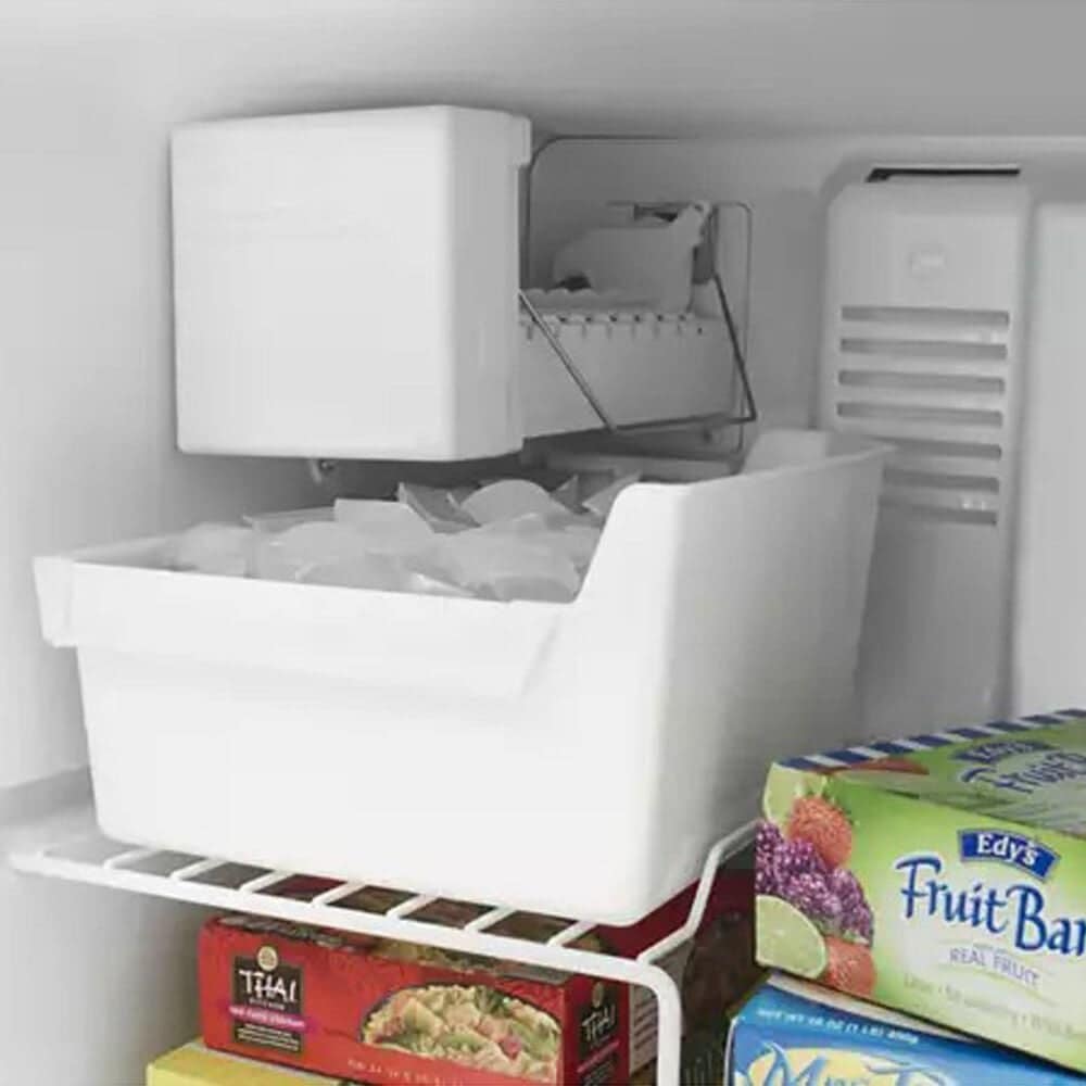 WHIRLPOOL 4-Piece Kitchen Package with 18.25 Cu. Ft. Top-Freezer Refrigerator and 5.3 Cu. Ft. Electric Range in Stainless Steel, , large