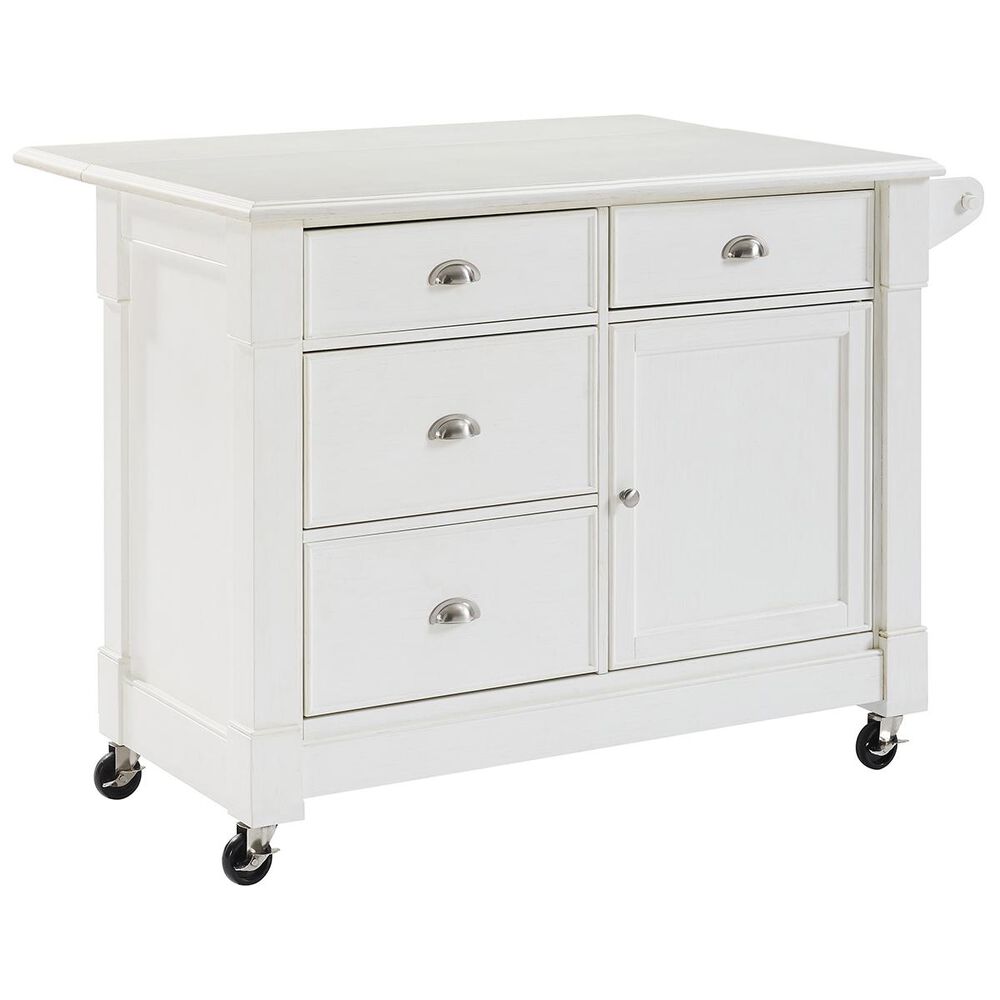Crosley Furniture Lacey Kitchen Island in White, , large