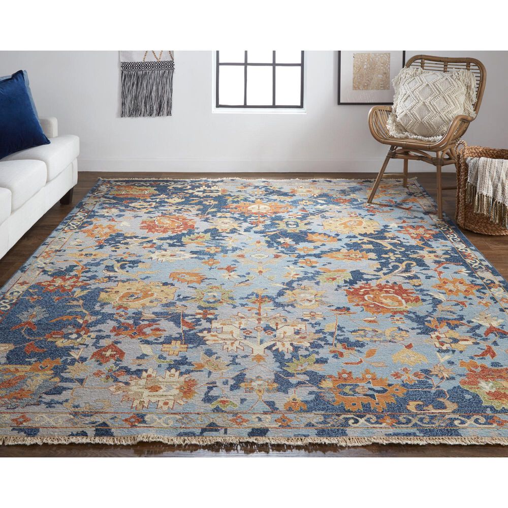 Feizy Leylan 3&#39;6&quot; x 5&#39;6&quot; Blue Area Rug, , large