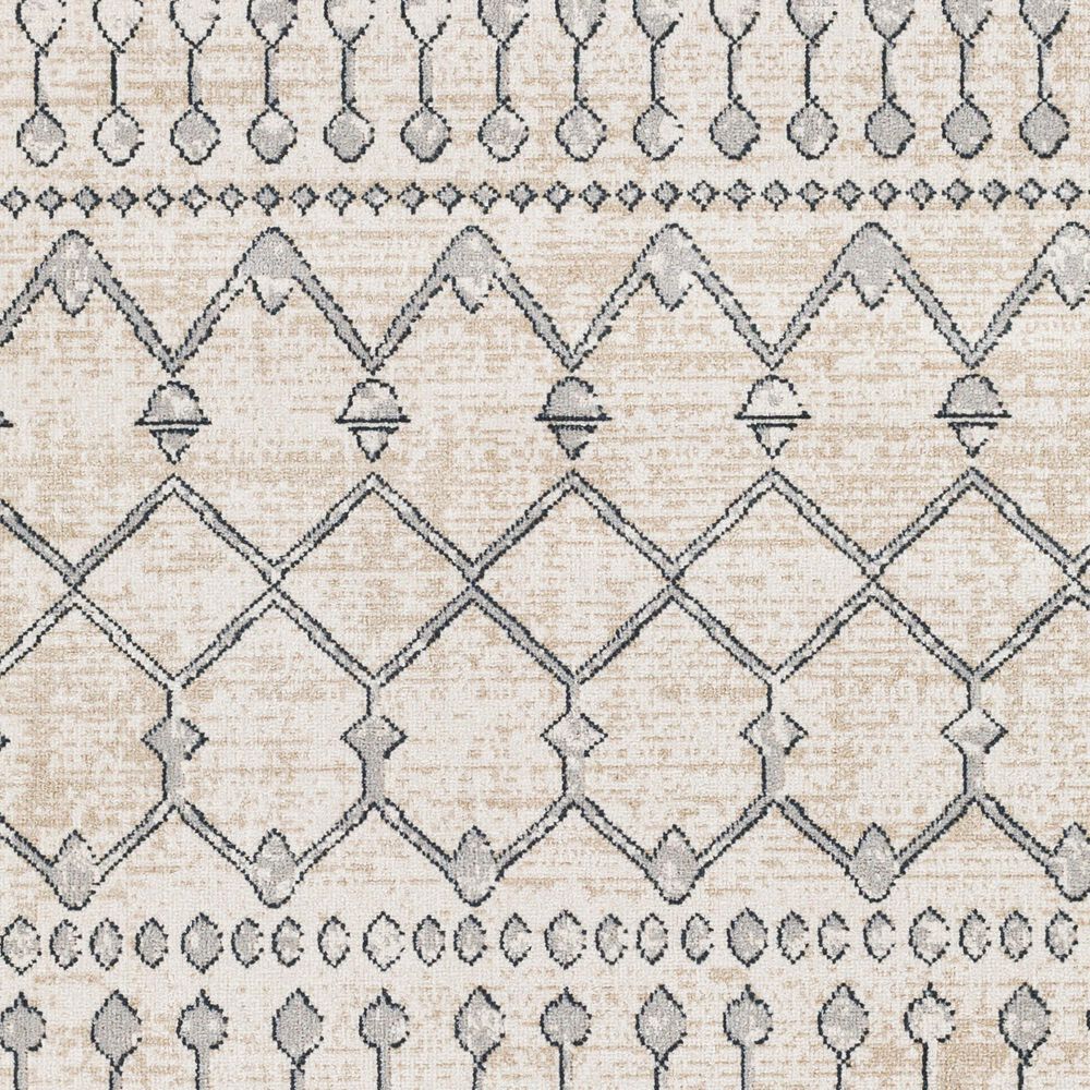Surya Lavadora 5&#39;3&quot; x 7&#39; Ink Blue, Gray, Light Beige and Light Gray Area Rug, , large