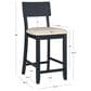 Linon Home Decor Jorissen Counter Stool in Dark Charcoal, , large