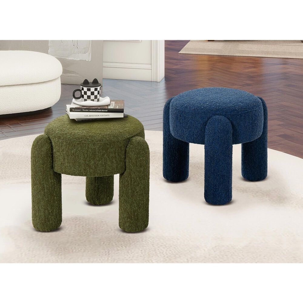 Jennifer Taylor Home Hugo Upholstered Ottoman in Moss Green, , large