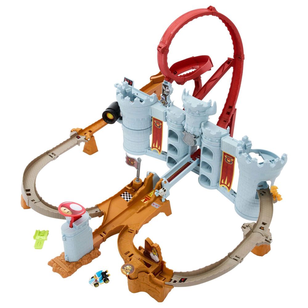 Hot Wheels Mario Kart Bowser&#39;s Castle Track Set in Multicolor, , large