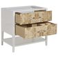 James Martin Vanities Olena 36" Single Vanity in Light Mappa Burl and Polished White with 3 cm White Zeus Quartz Top, , large