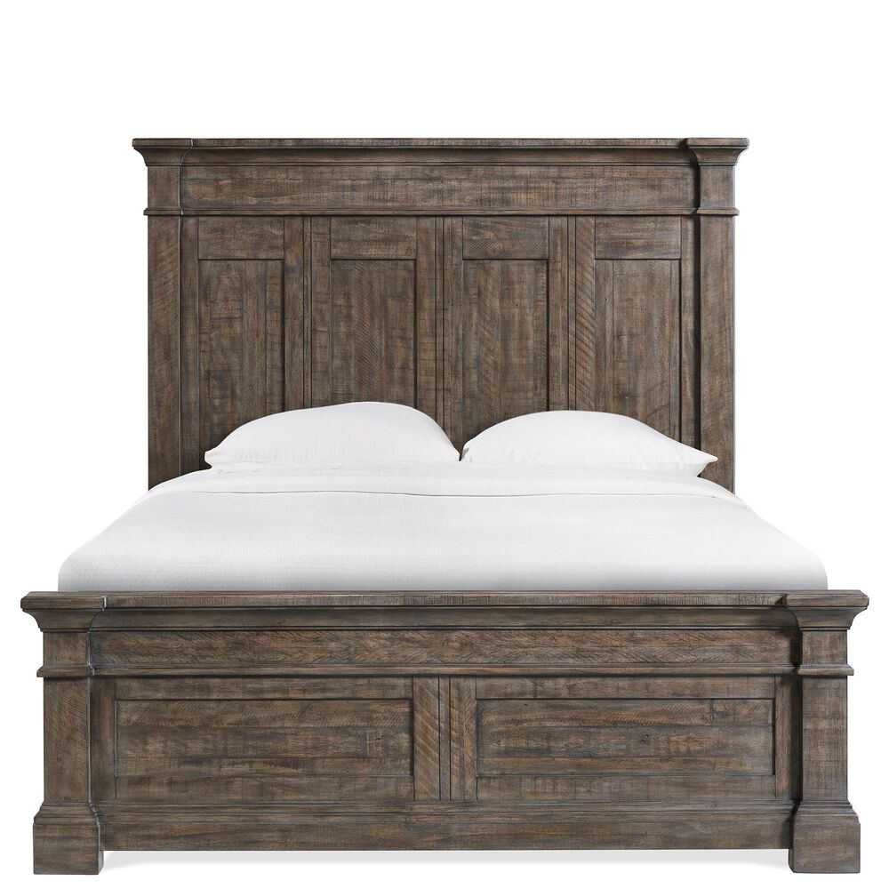 Shannon Hills Bradford Queen Panel Bed in Rustic Coffee Brown, , large