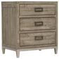 Bernhardt Highland Park Shaw 3-Drawer Nightstand in Morel and Glazed Silver, , large