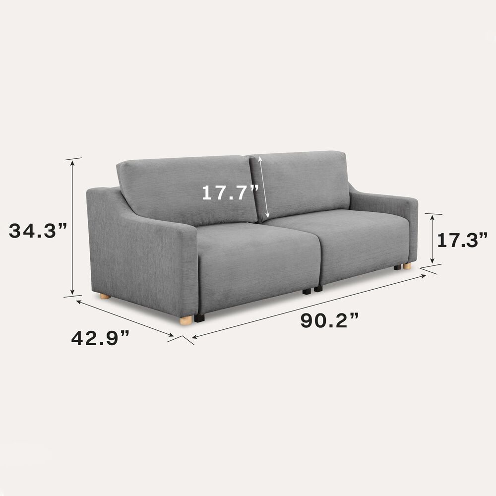 Lifestyle Solutions Glenmont Convertible Sofa in Grey, , large