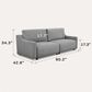 Lifestyle Solutions Glenmont Convertible Sofa in Grey, , large