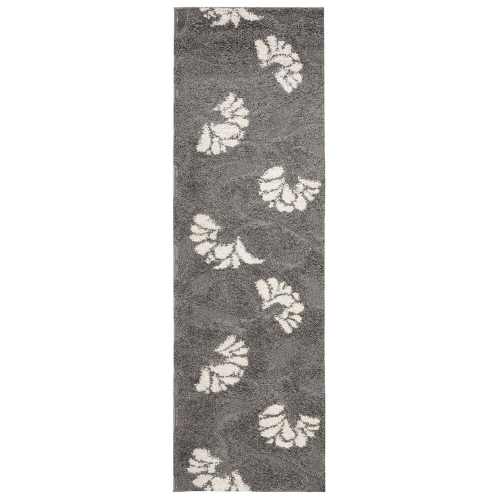 Safavieh Florida Shag SG459-8013-27 2"3" x 7" Grey/Beige Runner, , large
