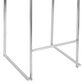 Lumisource Fuji Stackable Counter Stool with White Faux Leather in Brushed Stainless Steel (Set of 2), , large