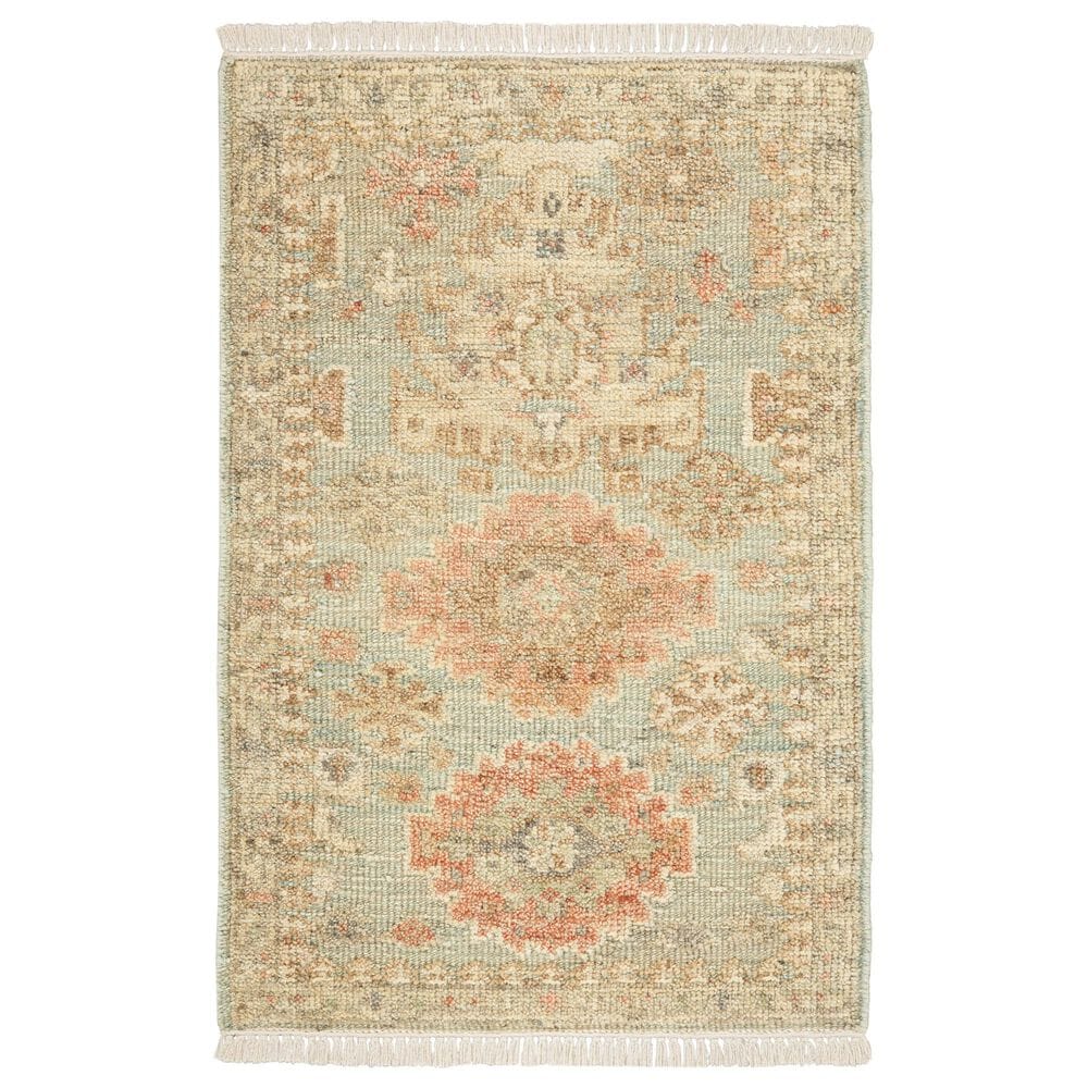 Nourison Heritage Vine HTV02 Light Blue 2" x 3" Area Rug, , large