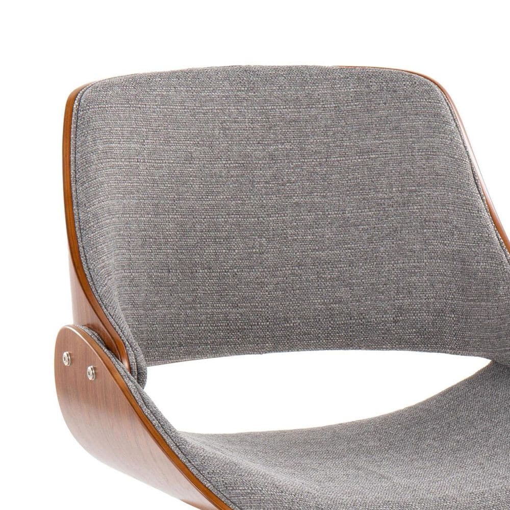 Lumisource Fabrizzi Office Chair with Grey Cushion in Walnut and Gold, , large