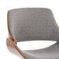 Lumisource Fabrizzi Office Chair with Grey Cushion in Walnut and Gold, , large
