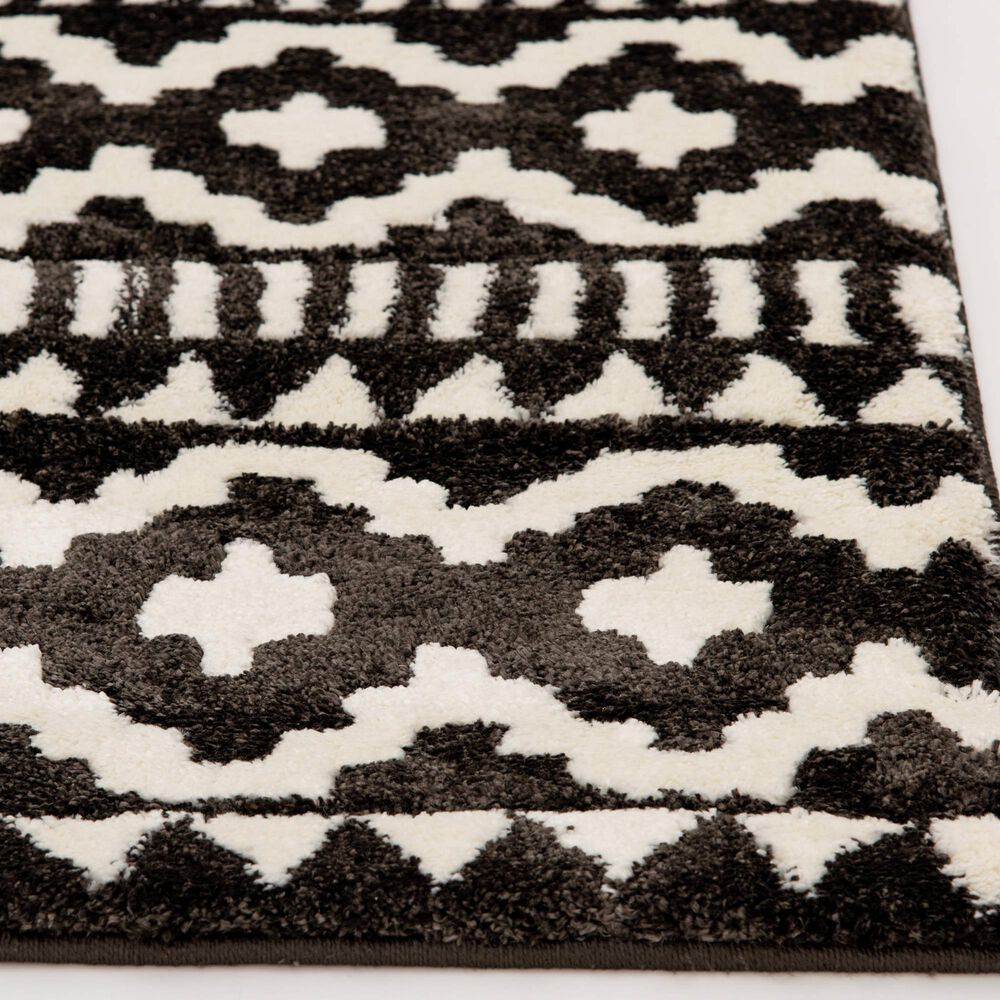 Central Oriental Structures Torrent Weehawken 5&#39; x 7&#39;6&quot; Soot and Buff Area Rug, , large
