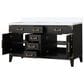 Lexora Home Laurel 60" Double Bathroom Vanity in Black Oak with White Cultured Marble Top and Rectangular Sinks, , large