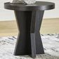Ashley Galliden Round End Table in Aged Black, , large