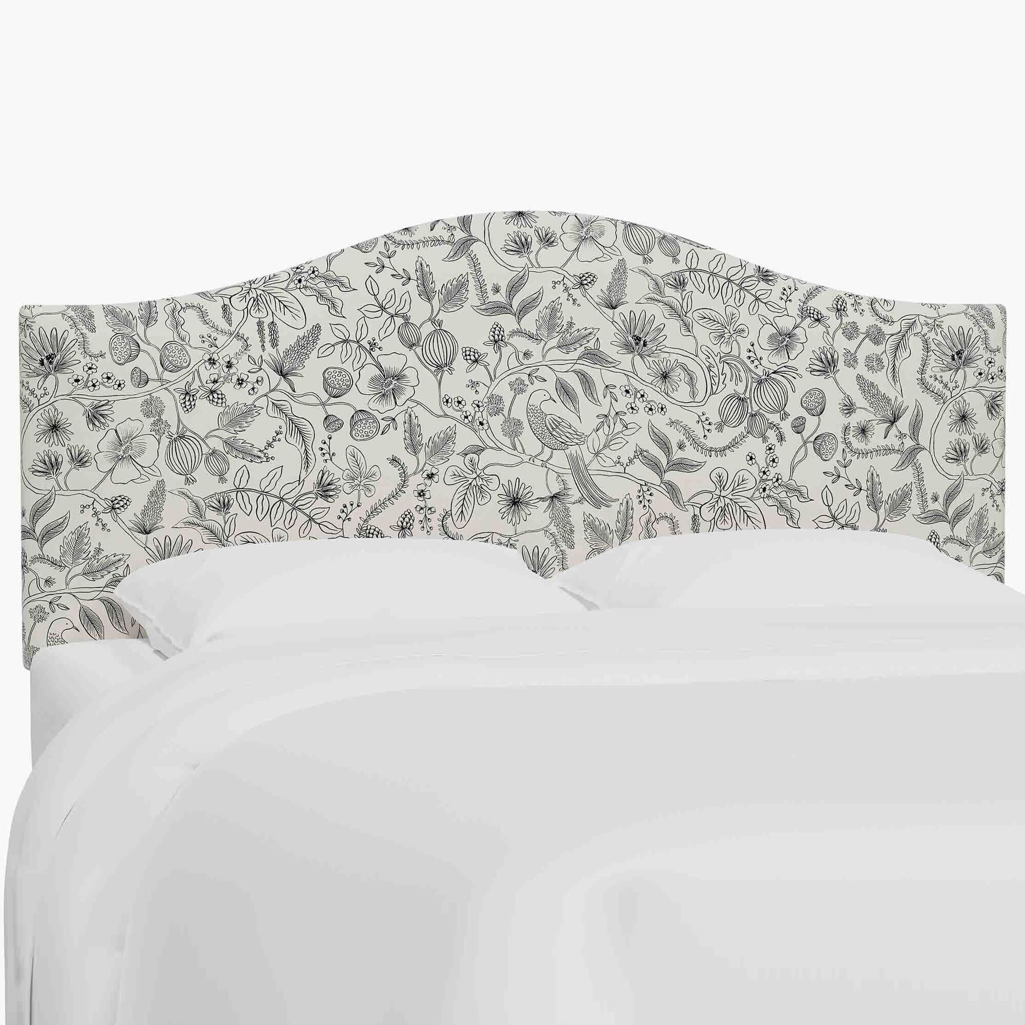 Skyline Furniture Mayfair King Headboard in Aviary Black and